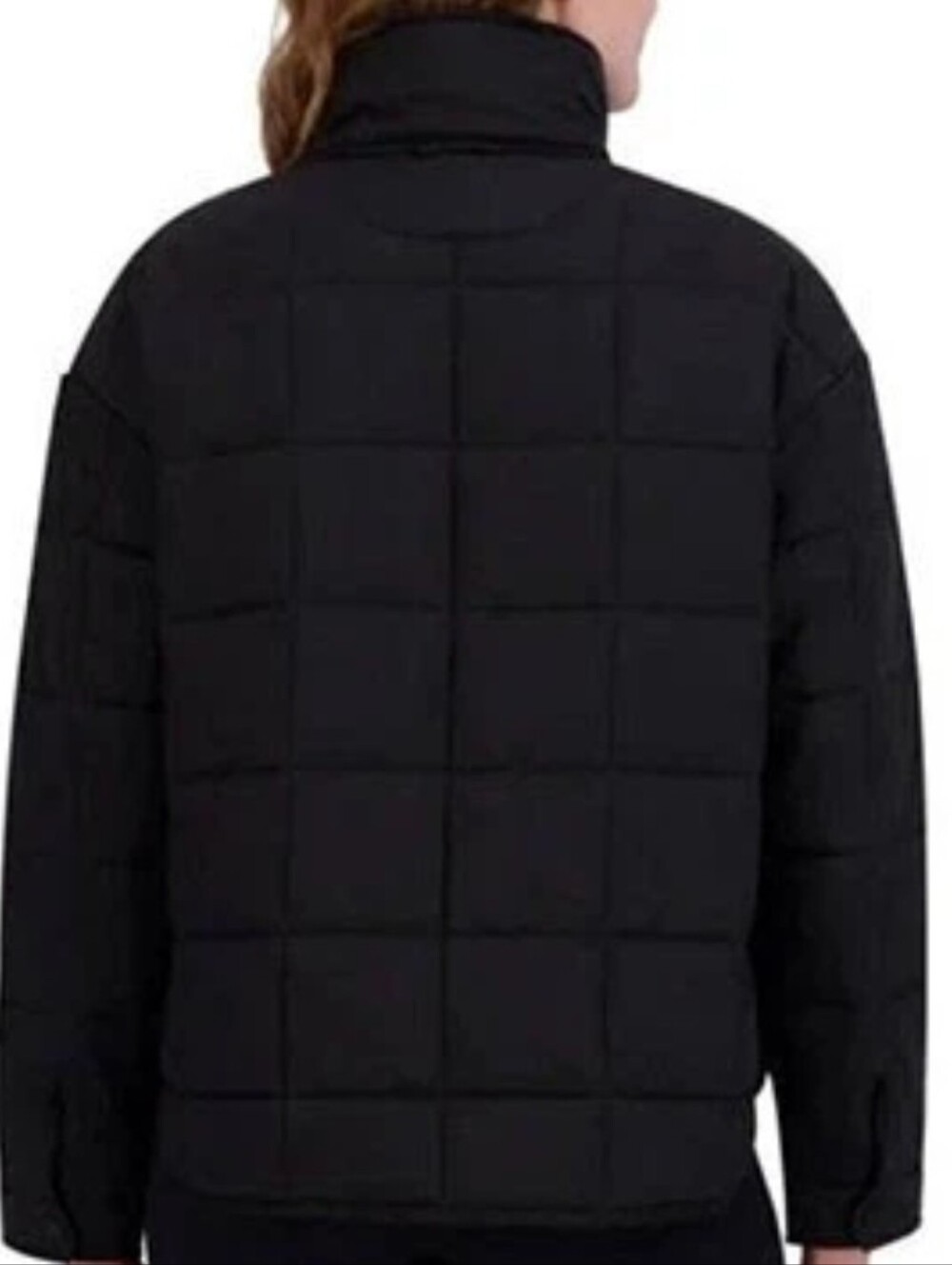 ROXY Quilted Jacket Full Zip Solid Black Zippered Inside Pocket Plus Size XXL